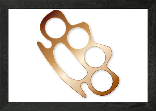 Knuckle duster framed - duster, art