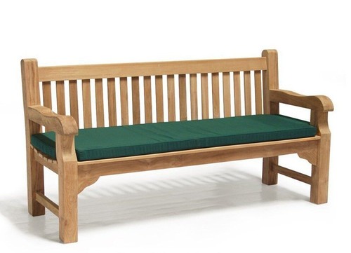 Teak garden bench - with, cushion