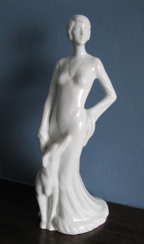 Lady borzoi dog figurine - borzoi, art