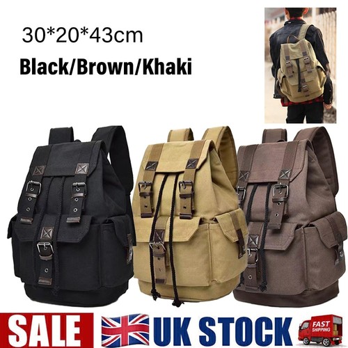 Men vintage canvas backpack - vintage,