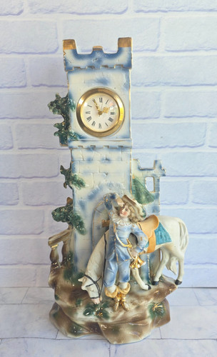 Ceramic mantle clock tower - ceramic,
