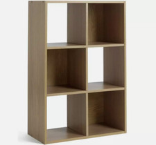 Squares 6 Cube Storage Unit - Oak Effect (H91; W61)