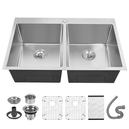 22in double bowl kitchen - 22in,