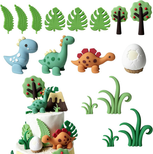 16pcs dinosaurs cake - dinosaurs,