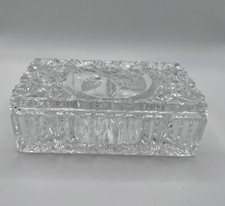 Hofbauer Collection Clear Glass Cigarette Box With Lid Trinket Box The Byrdes