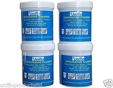 UNIFLO UNICLEANSE CRYSTALS 4 X TUBS MACERATOR DESCALER CLEANER FOR SANIFLO PUMPS