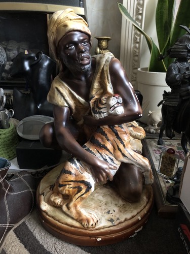 Antique figure slave tiger - antique, &