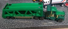 Vintage 1980s Tonka Green Kenworth Pressed Steel Car Transporter Toy Truck