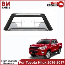 For Toyota Hilux 2016–2017 Front Bumper Bull Bar Nudge Bar Guard Protector Silve