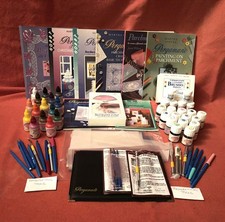Large job lot of Pergamano cardmaking books, inks, paints, powders, tools etc
