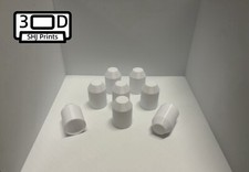 8 x Radiator Valve Caps / Covers  White - VGQ - Nice Fit - Cheapest Around