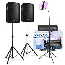 VX210 Professional Karaoke System - Speakers, Bluetooth Amplifier & Tablet Stand