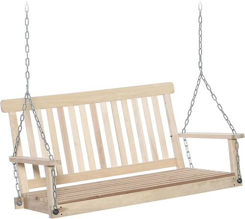 Outdoor wooden swing bench - outdoor,