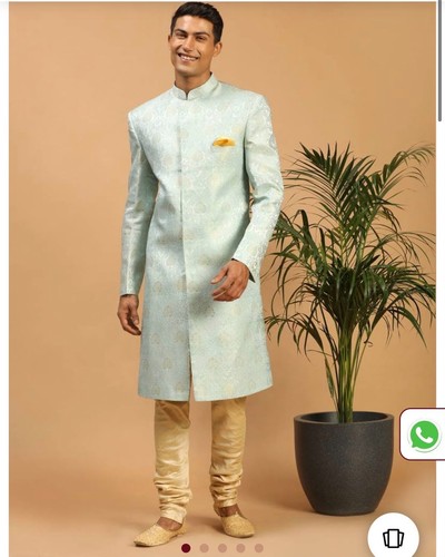 Sherwani blue turquoise - sherwani, men's