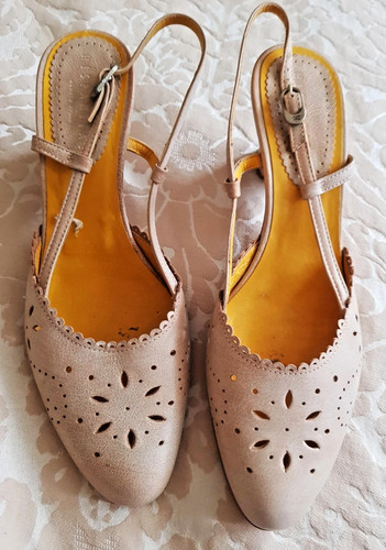 Beige hispanitas slingbacks - beige,