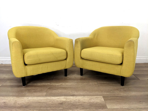 Armchair pair canary yellow - pair,
