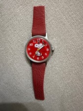 1970s Timex Snoopy Red Floating Woodstock mechanical watch - Vintage working