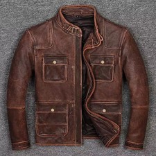 Cowhide Leather jackets Men