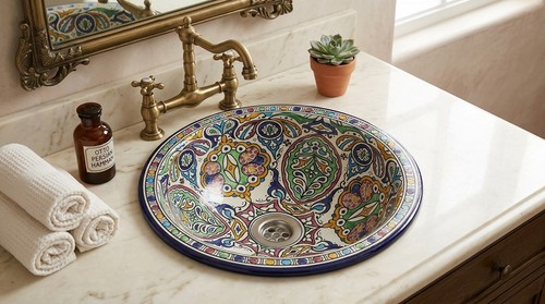 Moroccan sink vessel - moroccan, wash