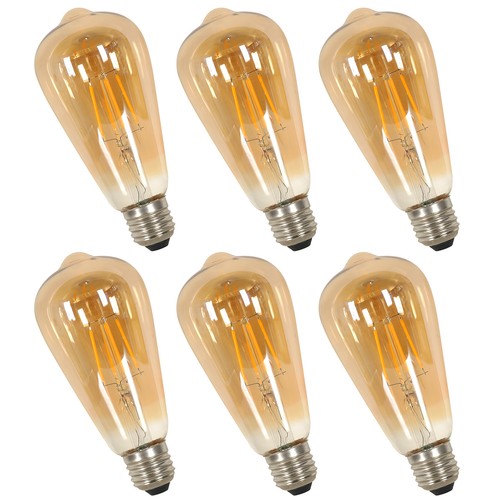 Vintage st64 filament led - 6x,