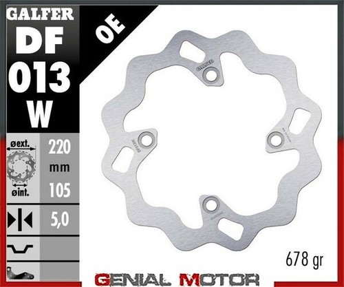 Galfer rear brake disc - disc, wave