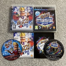 Sony PlayStation 3 PS3 Buzz Game Bundle - Quiz TV & The Ultimate Music Quiz ⭐️