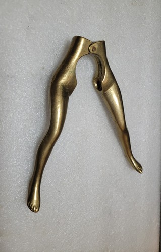 Vintage brass risqué - brass,