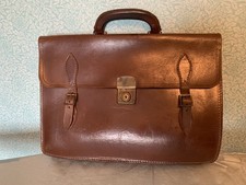 Vintage Tatra England Brown Leather Briefcase. Attaché Bag.