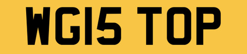 Number plate private - wg,
