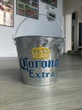 Corona Ice Bucket - Galvanised Corona Ice Bucket - 18cm Tall, 22cm Diameter