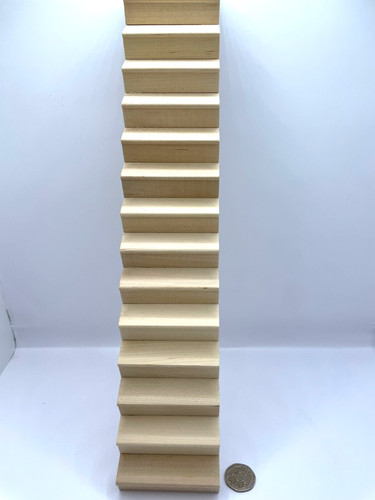 Dolls house stairs bare wood - stairs,