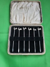 Cased set of sterling silver