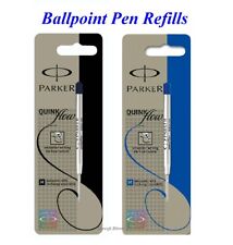 2 x Genuine Parker BALLPOINT Pen Refill Fine or Medium BLUE or BLACK - Pack of 2