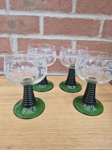 Vintage green stem wine - green,