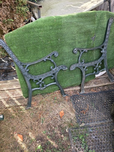 Pair garden bench ends - pair,