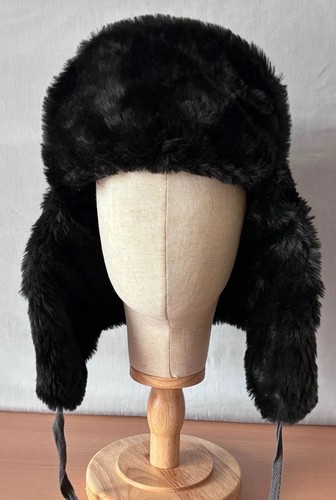 Black faux fur - fur, russian
