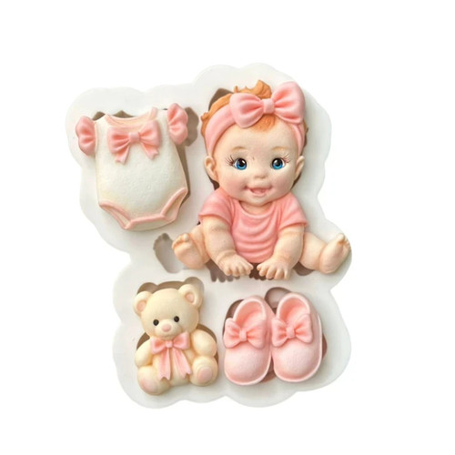 Silicone mould baby - 3d, shower