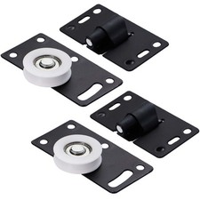 2pcs Sliding Door Roller, Sliding Door Wheels Track Set, Silent Smooth Wardrobe