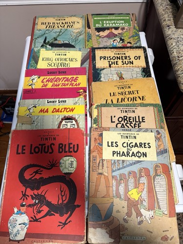 Lot tintin vintage comic - vintage,