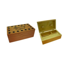 Medium Wooden Rolling Box Roll Smokers Cigarette Tray Smoking Tobacco Stash