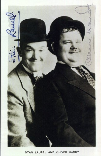 Laurel hardy autographed - hardy,