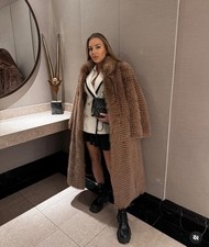Vintage Silver Fox Fur Saga Coat