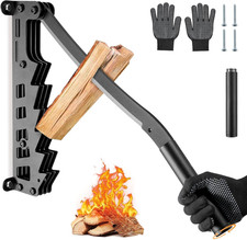 Pro Kindling Splitter Wall Mounted, Log Splitter Firewood Manual Wood Splitter, 