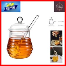 Elegant Glass Honey Pot Jar