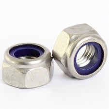 NYLOC NYLOCK NYLON LOCK NUTS M3 M4 M5 M6 M8 M10 M12 A4 MARINE STAINLESS STEEL