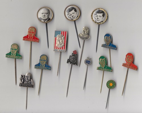 Vintage political pin badges - vintage,
