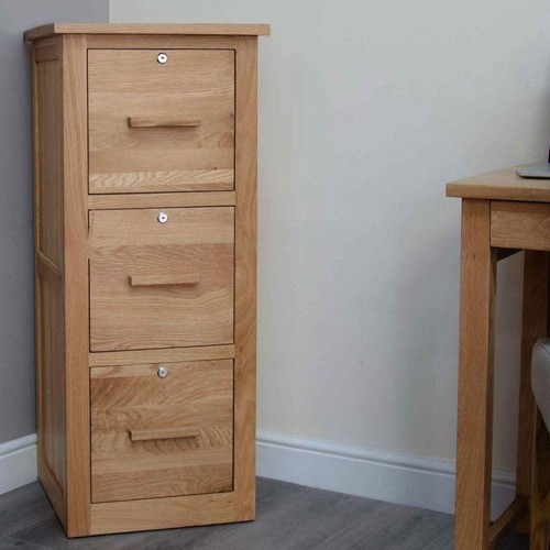 Solid oak filing cabinet - solid,