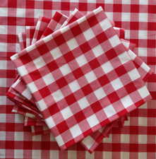 Gingham Tablecloth PolyCotton Checkered Cover Picnic Party Kitchen Dining Decor