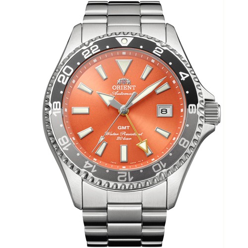 Orient mako gmt 43mm orange - orient,