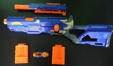 Nerf Gun N-Strike Longstrike CS-6 Sniper Rifle With Attachments and Magazine 